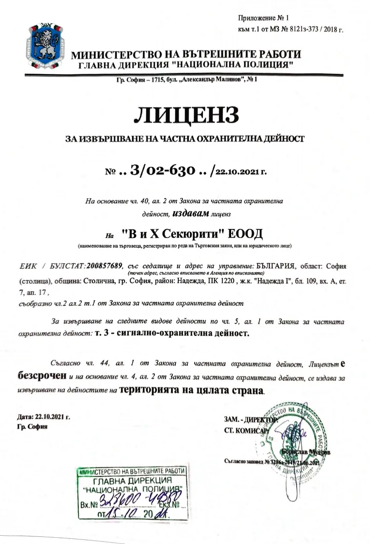 Security Alarm Monitoring Activity Licence